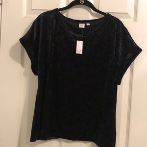 NWT GAP Velvet Short Sleeve Top